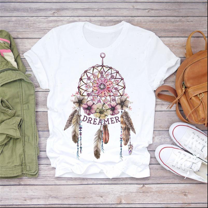 women summer t shirt dreamcatcher printed vogue lucky casual white cotton woman clothes korean style
women summer t shirt dreamcatcher printed vogue lucky casual white cotton woman clothes korean style