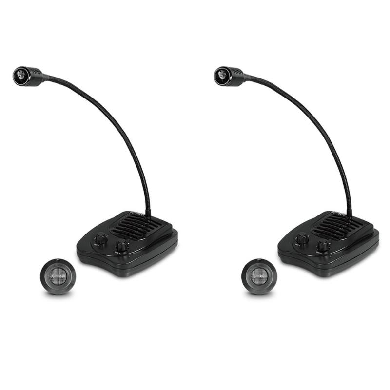 Walkie Talkie My-E330 (2 ensembles) Système d'interphone de fenêtre - Système de communication à 2 voies, interphone pour verre
