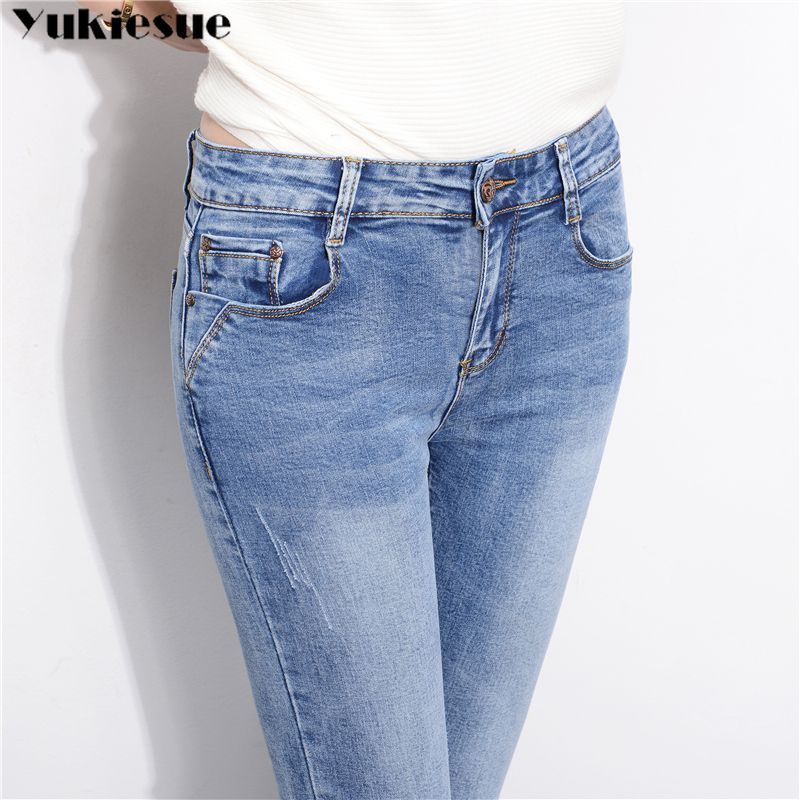 Slim Jeans For Women Skinny High Waisted Blue Denim Pencil Jeans Stretch Slim Pants Jeans Woman Pants Calca Feminina 210519, Light blue
Slim Jeans For Women Skinny High Waisted Blue Denim Pencil Jeans Stretch Slim Pants Jeans Woman Pants Calca Feminina 210519, Light blue