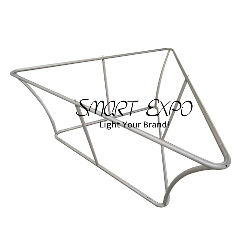Advertising Display 10ft(TL)*8ft (BL)*4ft (H) Tapered Triangular Hanging Banner for Trade Show with Strong Aluminum Tubing Structure