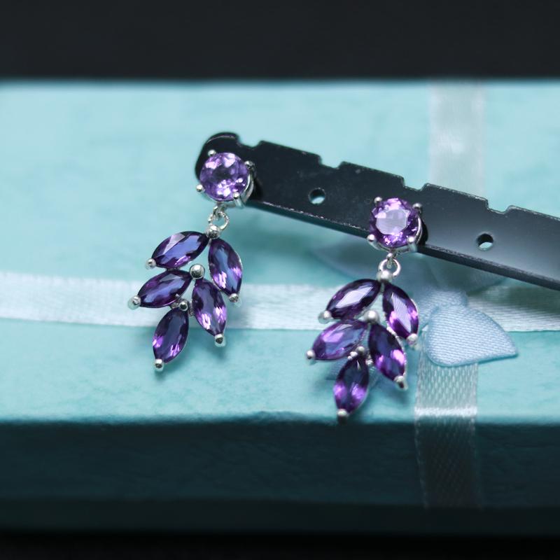 Dangle & Chandelier MH Natural Africa Amethyst Good Leaf Earring Sterling 925 Silver Marquise 4*8 Mm Fine Jewelry For Women Lady Party Weddi
Dangle & Chandelier MH Natural Africa Amethyst Good Leaf Earring Sterling 925 Silver Marquise 4*8 Mm Fine Jewelry For Women Lady Party Weddi