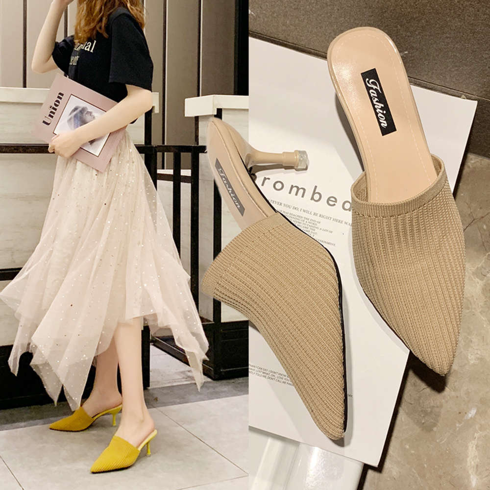 Summer Pointed Solid Color Knitted High-heeled Thin Heeled Flying Woven Breathable Sandals Women's Sho, Yellow
Summer Pointed Solid Color Knitted High-heeled Thin Heeled Flying Woven Breathable Sandals Women's Sho, Yellow