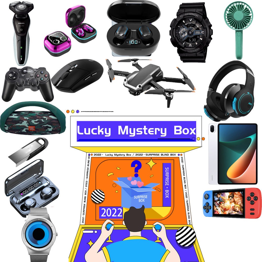 Other Items Bag Festive 100% High Value Favor Gifts Earphones Headphones Surprise Lucky Boxes Laptop Phone Shoes Bags Watch etc One Random Blind Mystery Box Gift