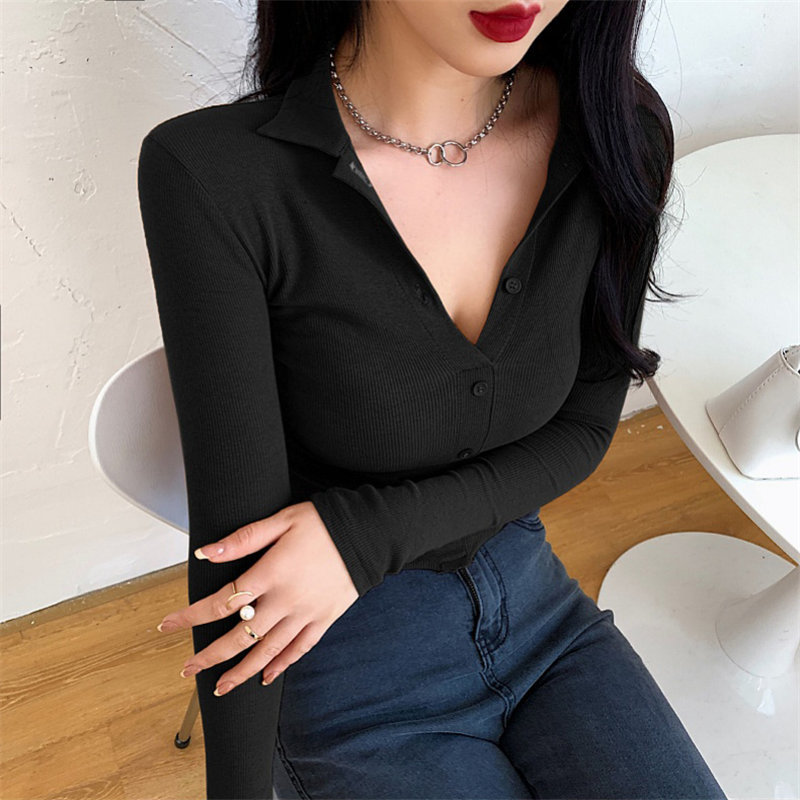 Solid Women Streetwear High Waist Basic Office Lady Minimalist Tops Sexy All Match Brief Arrival T-shirt 210421