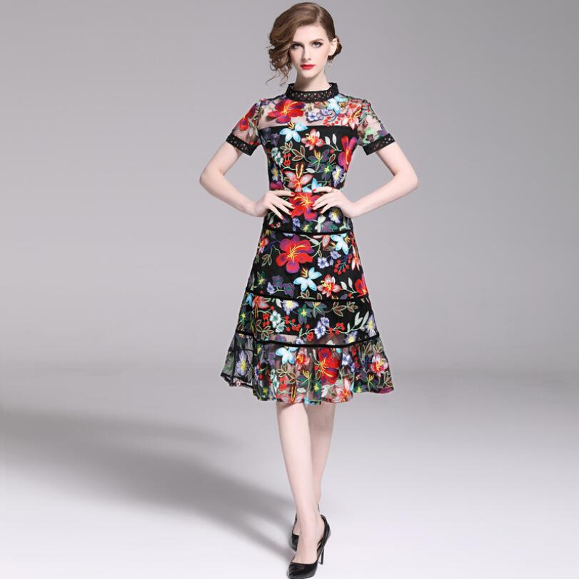 Summer Runway Floral Embroidery Mesh Dress Sexy Work Casual ladies Clothes Women Elegant Slim Ruffles Party Dresses Vestidos w1358, Photo
Summer Runway Floral Embroidery Mesh Dress Sexy Work Casual ladies Clothes Women Elegant Slim Ruffles Party Dresses Vestidos w1358, Photo