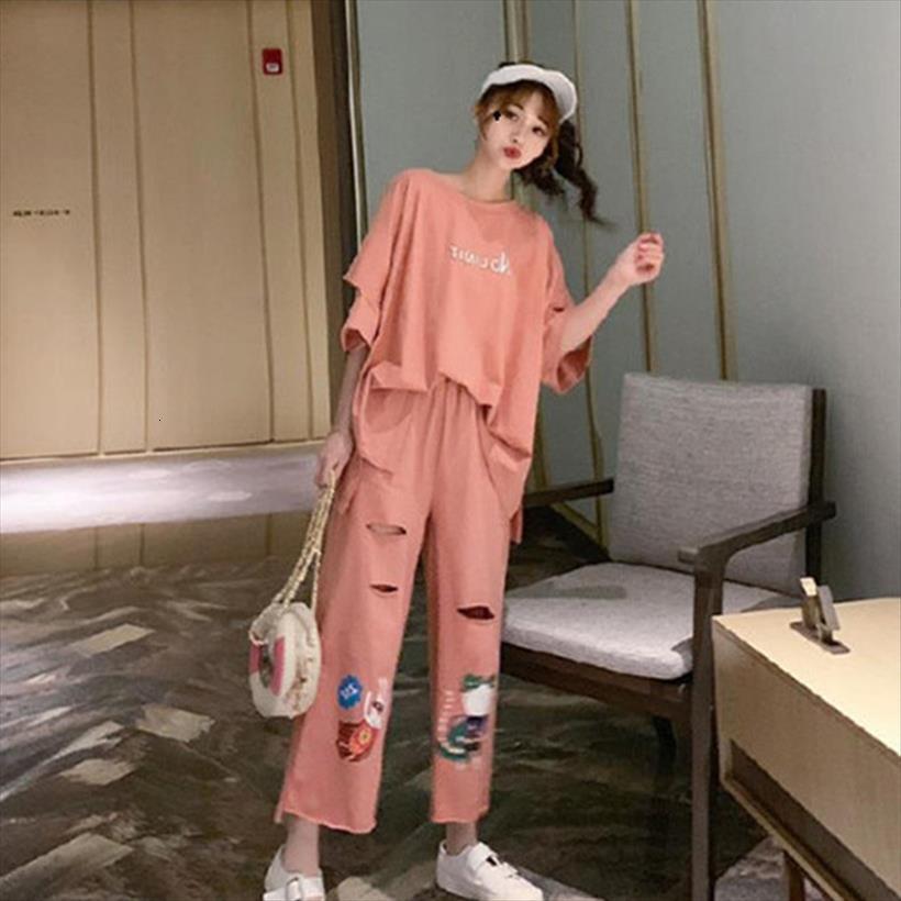 summer wide leg pants womens tracksuits two piece set loose korean fashion hole suit female and casual tracksuit tide, Gray
summer wide leg pants womens tracksuits two piece set loose korean fashion hole suit female and casual tracksuit tide, Gray