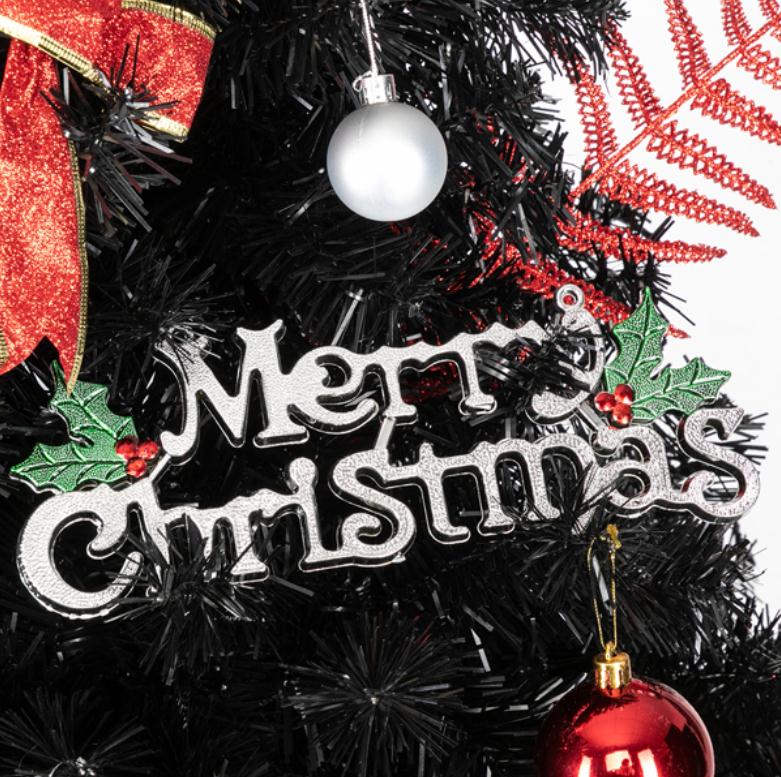 Christmas Decoration 6ft 1600 Branches PVC Christmas Tree Black