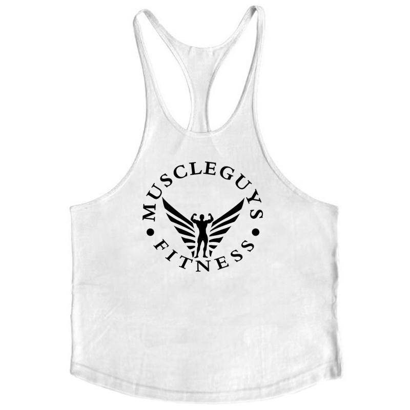 Muscleguys Gym Stringers Mens Tank Tops Sleeveless Shirt,tanktops Bodybuilding and Fitness Men's Gyms Singlets workout Clothes 210421 - view 6