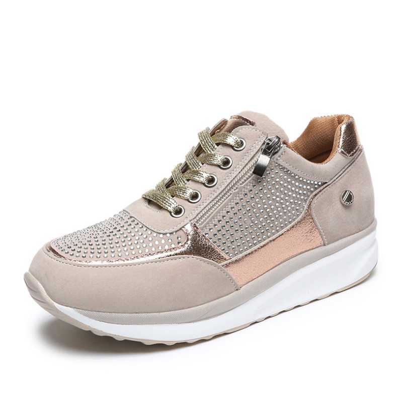 Women Shoes Gold Sneakers Zipper Platform Trainers Women Shoes Casual Lace-up Tenis Feminino Zapatos De Mujer Womens Sneakers Y0907