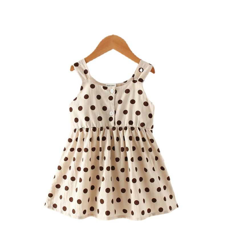 Girl's Dresses 100% Cotton Summer Toddler Girl Dress Polka Dot Sundress Button Breasted Sleeveless Onepiece Clothing, Red;yellow
Girl's Dresses 100% Cotton Summer Toddler Girl Dress Polka Dot Sundress Button Breasted Sleeveless Onepiece Clothing, Red;yellow