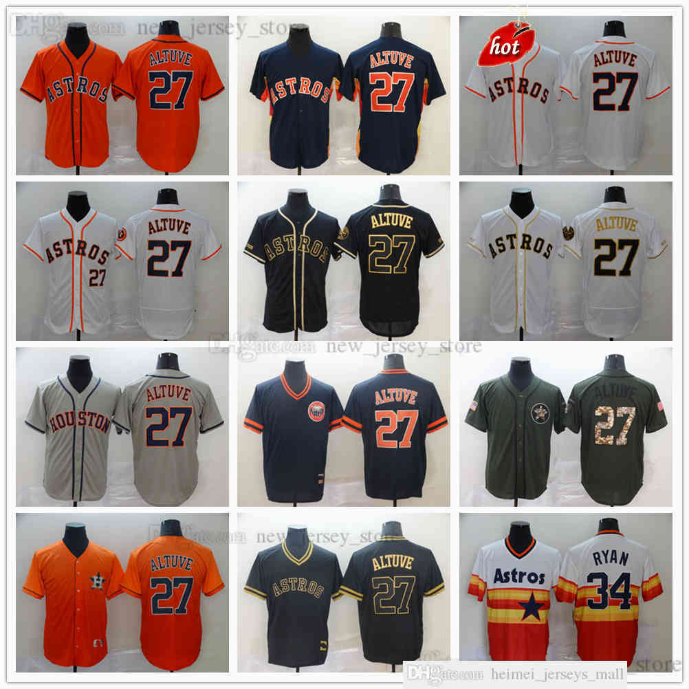 2021 News Baseball 34 Nolan Ryan Jerseys Stitched 27 Jose Altuve White Home Cool Base Navy Alternate Gray Grey Orange Black Gold Jersey, Same as picture
2021 News Baseball 34 Nolan Ryan Jerseys Stitched 27 Jose Altuve White Home Cool Base Navy Alternate Gray Grey Orange Black Gold Jersey, Same as picture
