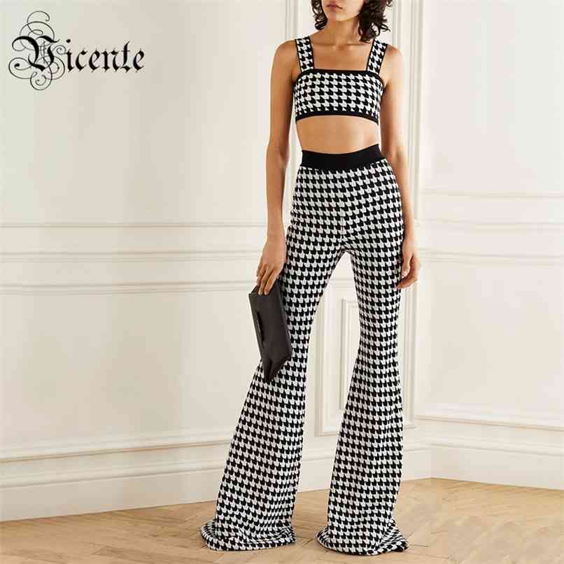 Trendy Houndstooth Design Crop Tops Pants Two Pieces Suit Celebrity Party Casual Bandage 210520, Multi
Trendy Houndstooth Design Crop Tops Pants Two Pieces Suit Celebrity Party Casual Bandage 210520, Multi