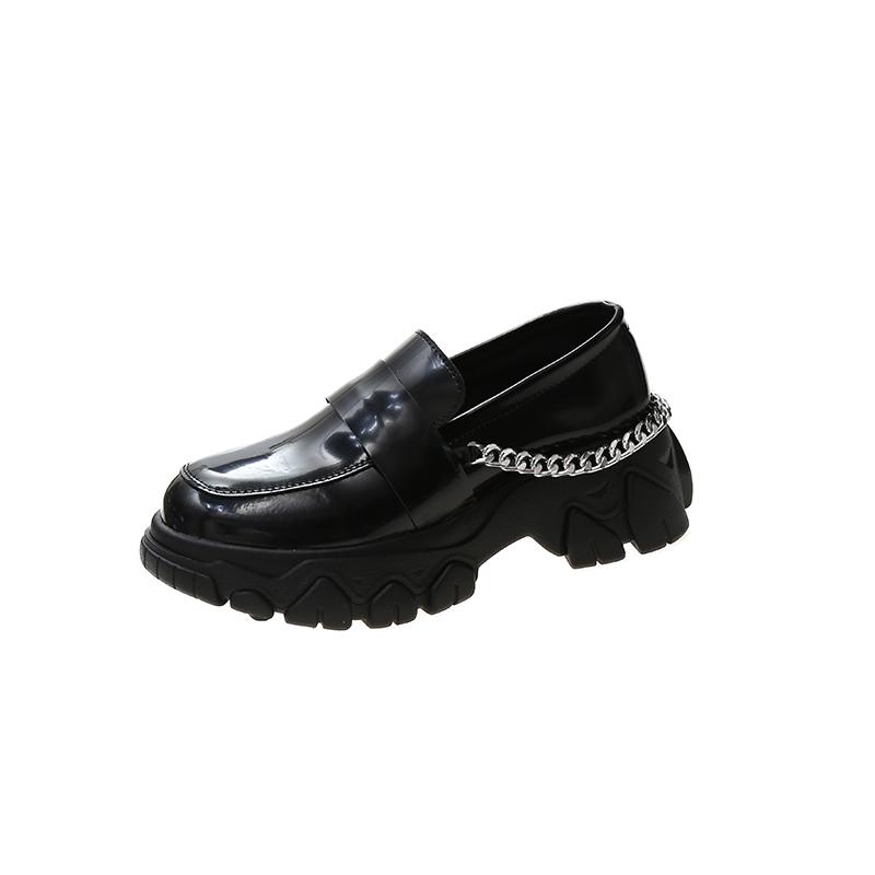 Dress Shoes Female Fashion Chain Pumps 2021 For Women's British Style Black Women Casual Ladies Platform Small Leather 
Dress Shoes Female Fashion Chain Pumps 2021 For Women's British Style Black Women Casual Ladies Platform Small Leather