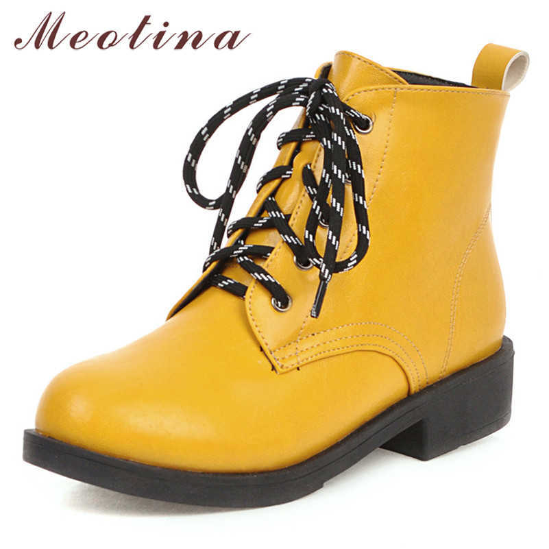 Meotina Women Boots Winter Ankle Boots Lace Up Flat Short Boots Snake Print Round Toe Shoes Female Autumn Yellow Plus Size 34-43 210608, Black
Meotina Women Boots Winter Ankle Boots Lace Up Flat Short Boots Snake Print Round Toe Shoes Female Autumn Yellow Plus Size 34-43 210608, Black