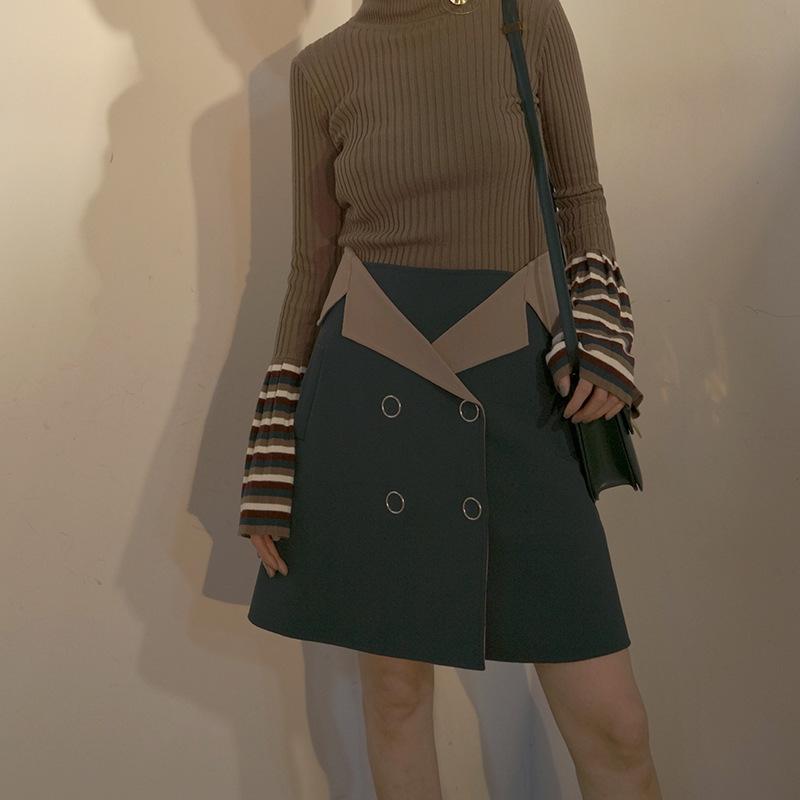 Skirts Original Independent Designer Suit-dress ILIAD2021 Autumn And High A Word Short Skirt Suit Lead Row Buckle Half-body, Black
Skirts Original Independent Designer Suit-dress ILIAD2021 Autumn And High A Word Short Skirt Suit Lead Row Buckle Half-body, Black