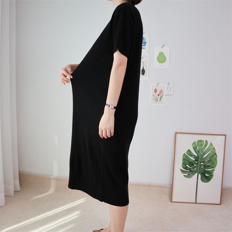 Make women's elegant and intellectual straight languid is lazy plus-size Korea thread short-sleeved dress 210520, Black
Make women's elegant and intellectual straight languid is lazy plus-size Korea thread short-sleeved dress 210520, Black