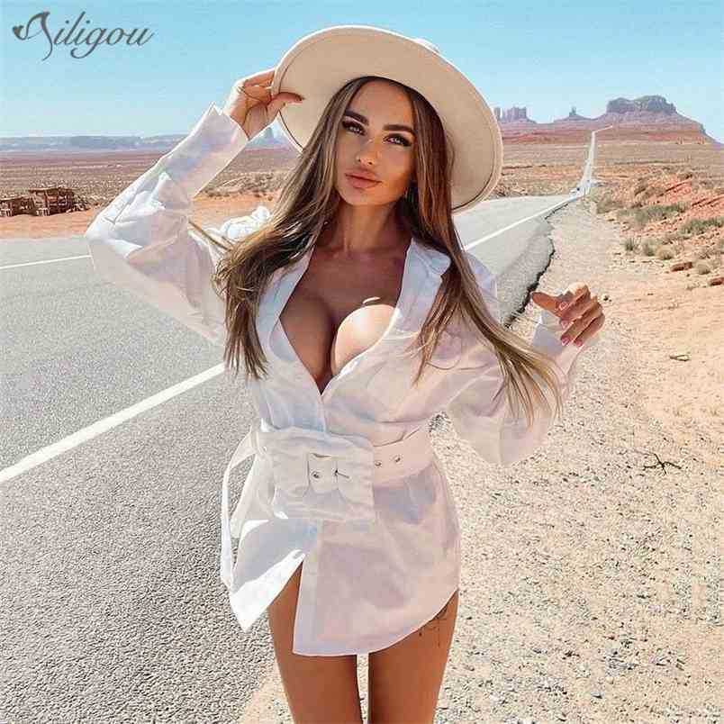 Women'S Lapel Buckle Belt Blouse Long-Sleeved Loose-Fit Shirt Fashion Casual T-Shirt Summer 210525, White
Women'S Lapel Buckle Belt Blouse Long-Sleeved Loose-Fit Shirt Fashion Casual T-Shirt Summer 210525, White
