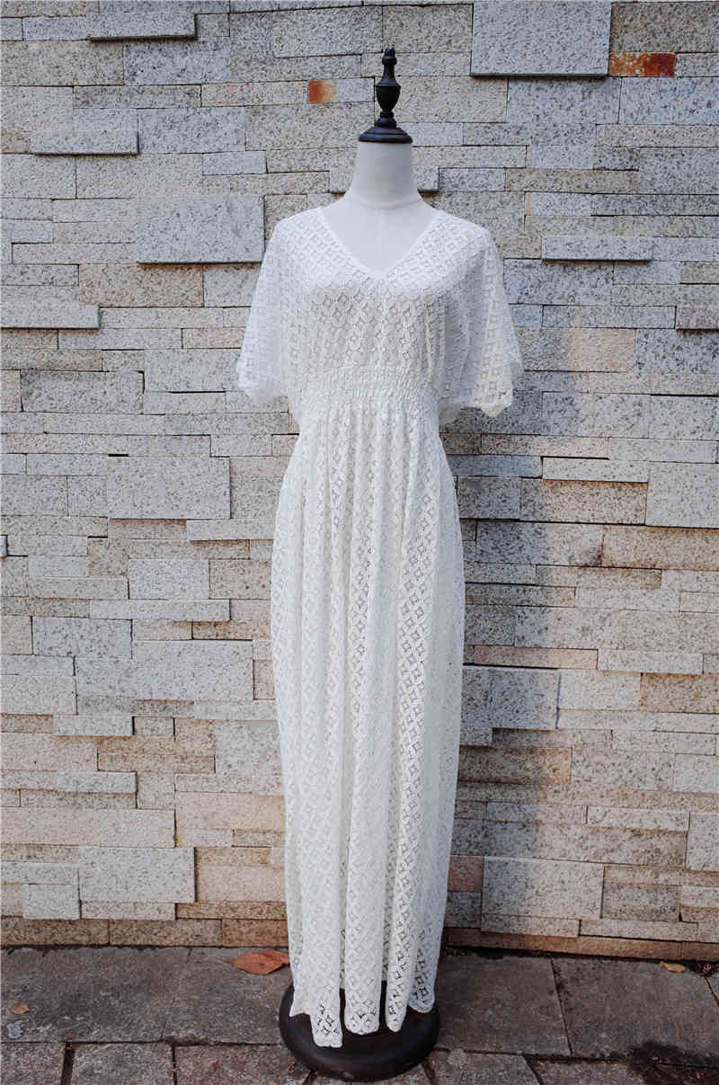 Saida de Praia Cover ups Beach Dresses Lace Robe Plage up Longa Tunic Pareos Bikini #Q629 210420