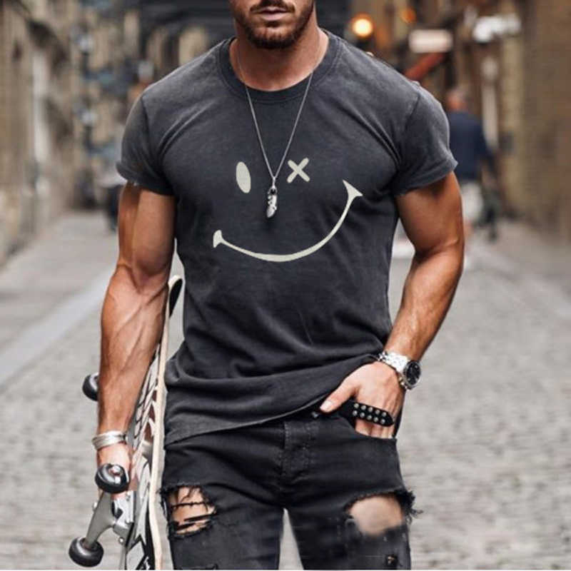 Knight Templar print O-neck T-shirt men's fashion casual short-sleeved streetwear Harajuku top 210629