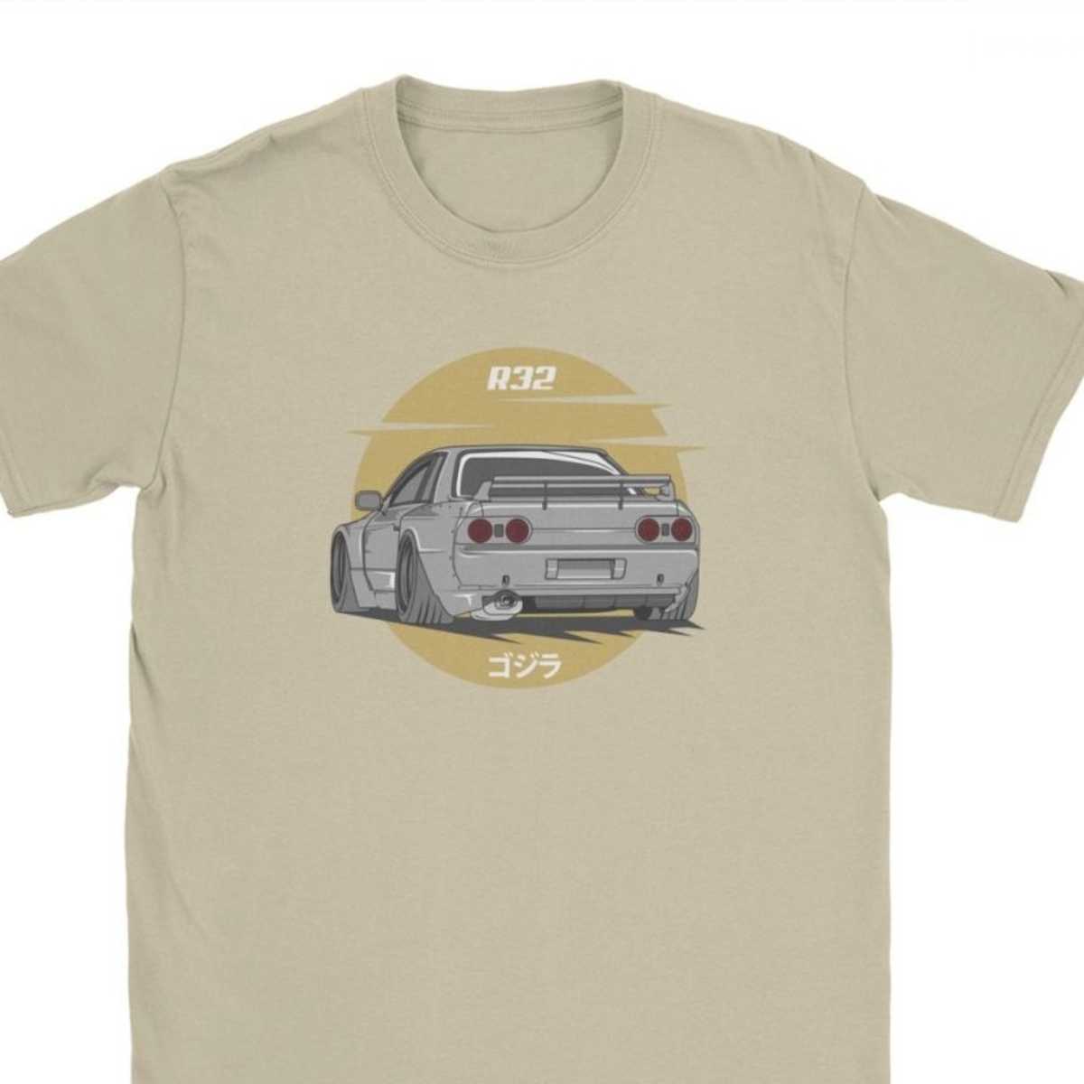 R32 Car Grey Legend JDM T-Shirt Japanese Sportcar Men T Shirts Novelty Purified Cotton Fitness Tees Streetwear 210629
