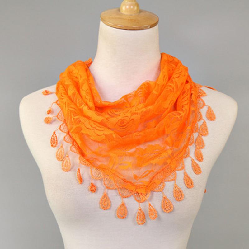 Scarves Summer Sunscreen Female Lace Monochrome Korean Handmade Tie-Dye Fashion Hollow Ladies Pure Color Triangle Scarf H49
Scarves Summer Sunscreen Female Lace Monochrome Korean Handmade Tie-Dye Fashion Hollow Ladies Pure Color Triangle Scarf H49