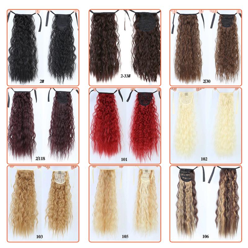 Synthetic Wigs DIFEI 24 Inches Long Curly Ponytail 9 Colors High Temperature Fiber Drawstring Hair For Black Women