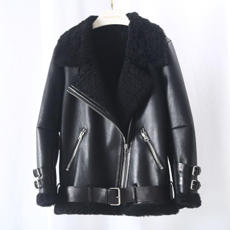 Women's Fur & Faux Natural Luxury 2021 Real Merino Sheep Genuine Leather Double-faced Coat Winter Jacket Women Moto Biker Thick Warm, Black
Women's Fur & Faux Natural Luxury 2021 Real Merino Sheep Genuine Leather Double-faced Coat Winter Jacket Women Moto Biker Thick Warm, Black