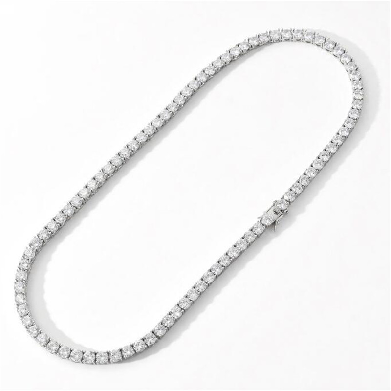 Choucong Rose Gold Fill White Topaz CZ Dia Pendant Necklace, Hip Hop Chains for Women Free shipping