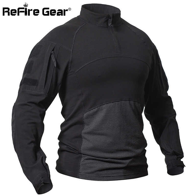 ReFire Gear Military Tactical Shirt Men Camouflage Army Long Sleeve T Multicam Cotton Combat s Camo Paintball T- 210629, Black snake
ReFire Gear Military Tactical Shirt Men Camouflage Army Long Sleeve T Multicam Cotton Combat s Camo Paintball T- 210629, Black snake