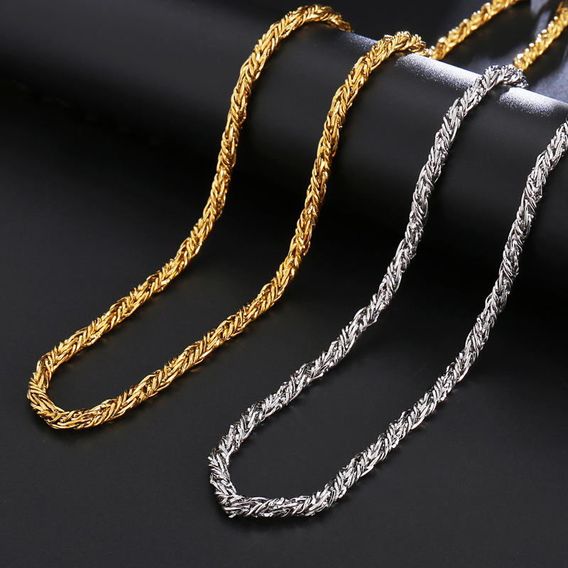 2021 High quality 4MM Gold Silver 360L Stainless Steel Choker Necklace Chain man Byzantine Box jewelry 621 Z2
2021 High quality 4MM Gold Silver 360L Stainless Steel Choker Necklace Chain man Byzantine Box jewelry 621 Z2