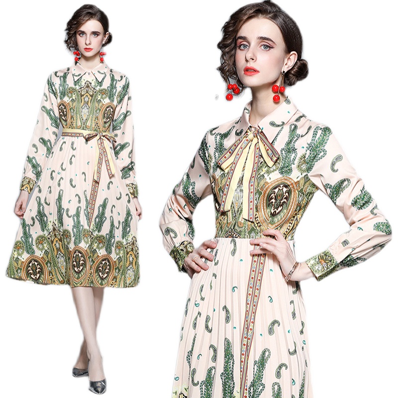 2022 Fashion Shirt Neck Classic Dress Women Designer Lantern Sleeve Printed Holiday Prom Slim A-Line Dresses Spring Autumn Office Lady Sweet Cute Runway Fairy Frock
2022 Fashion Shirt Neck Classic Dress Women Designer Lantern Sleeve Printed Holiday Prom Slim A-Line Dresses Spring Autumn Office Lady Sweet Cute Runway Fairy Frock