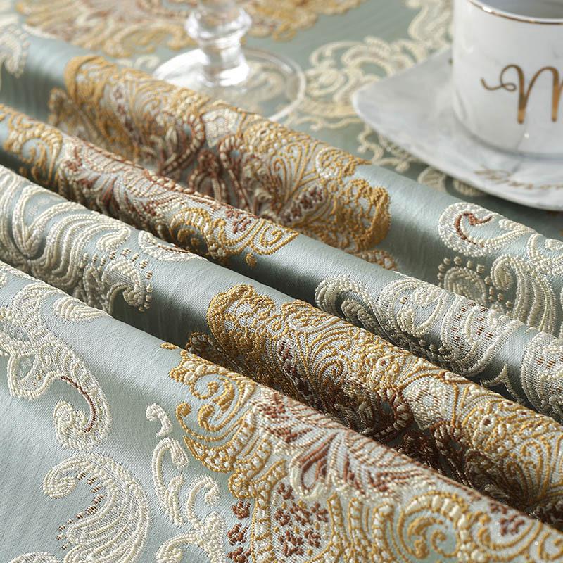 European Lace Rectangular Tablecloth 3D Jacquard Floral Party Christmas Decor Square Round Dinning Table Cover Chair Set Cloth
