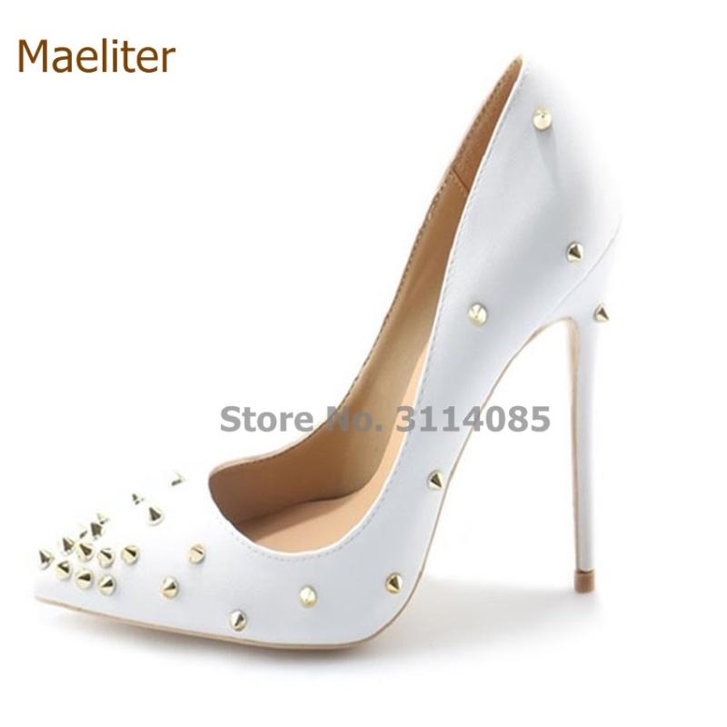 Dress Shoes Graceful Rivets Pointed-toe Heels Women Sexy White Black Pumps Gold Gladiator 10cm 12cm Stiletto Heel
Dress Shoes Graceful Rivets Pointed-toe Heels Women Sexy White Black Pumps Gold Gladiator 10cm 12cm Stiletto Heel