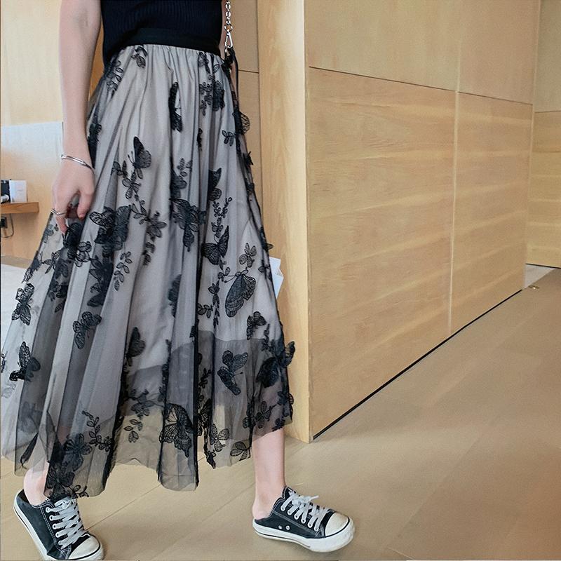 Skirts 2021 Summer Mesh A-Line Elastic High Waist Tulle Pleated Ladies Chic Butterfly Embroidery Layered Fairy, Red
Skirts 2021 Summer Mesh A-Line Elastic High Waist Tulle Pleated Ladies Chic Butterfly Embroidery Layered Fairy, Red