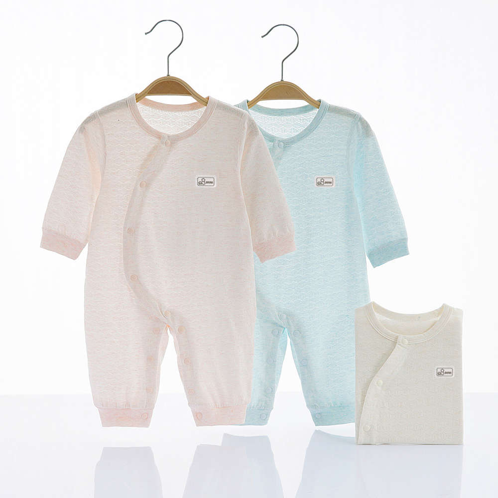 born one-piece Summer Cotton slant front button long sleeve Khaki single layer baby pajamas for boys and girls climbing suit, White
born one-piece Summer Cotton slant front button long sleeve Khaki single layer baby pajamas for boys and girls climbing suit, White