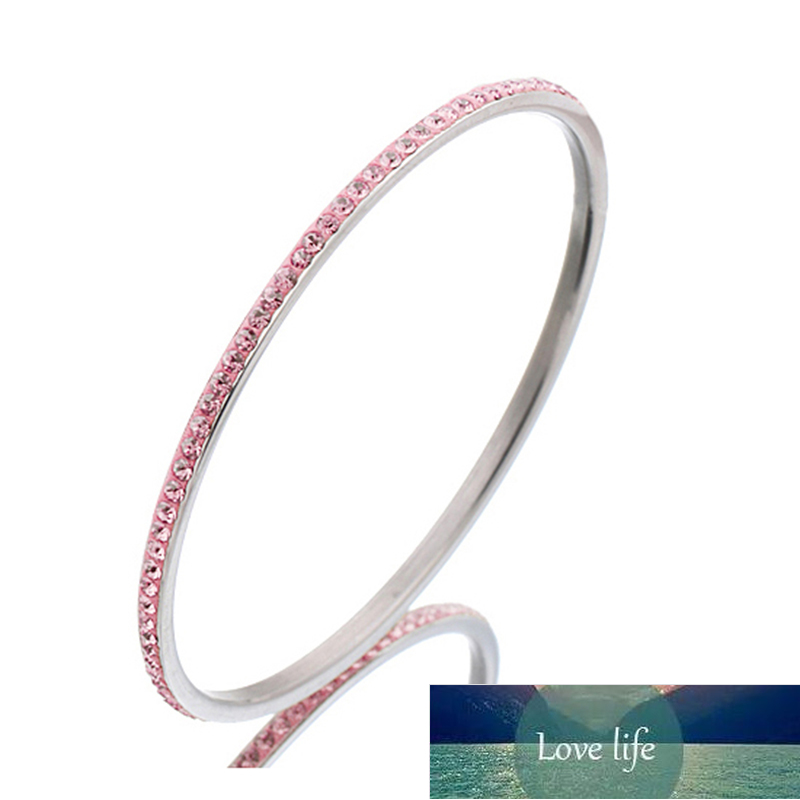 Wholesale Stainless Steel Bangles Women Jewelry With Good Clear CZ Crystal Factory price expert design Quality Latest Style Original Status
