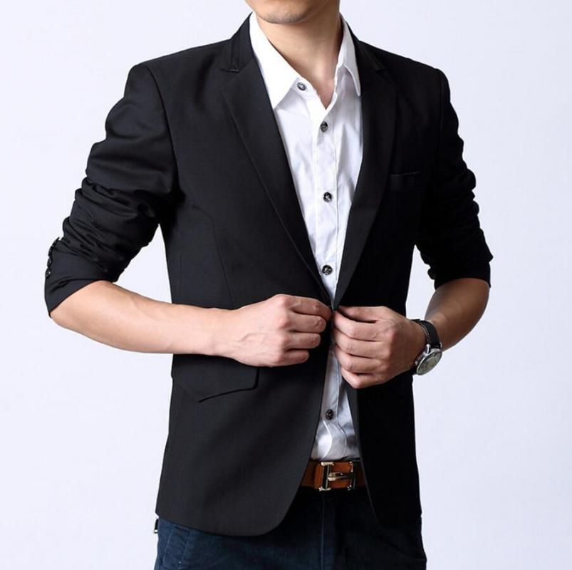 Men's Suits & Blazers Fashion Korean Slim Fit Man Suit Jacket Clothing Style Jean Black Business Sweatshirt High Quality
Men's Suits & Blazers Fashion Korean Slim Fit Man Suit Jacket Clothing Style Jean Black Business Sweatshirt High Quality