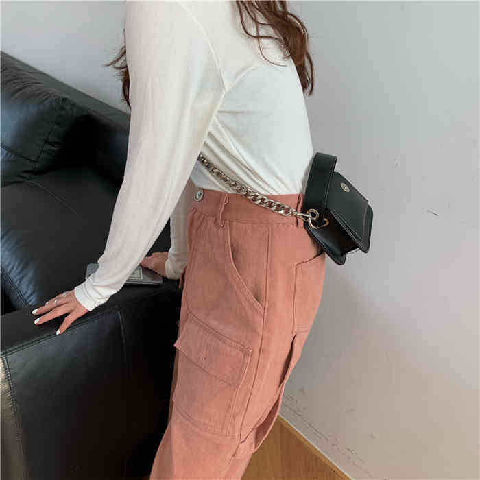 Nomikuma Causal Safari Style Women Pants Korean High Waist Long Trousers Autumn Pockets Wide Leg Pants Feminimos 6C620 210427