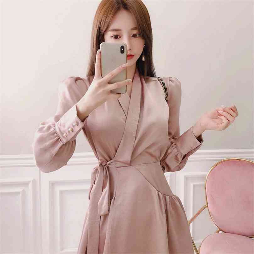 stain Office Korean ladies lOng SLeeve Pink fall Sexy Club Party pleate Dresses for women china clothing 210602, Pale pink
stain Office Korean ladies lOng SLeeve Pink fall Sexy Club Party pleate Dresses for women china clothing 210602, Pale pink