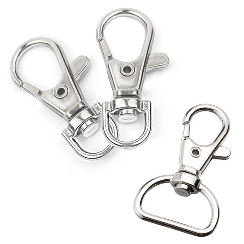 Key Chain Ring Metal Swivel Trigger Apparel Sewing Fabric Lobster Clasp 10 Pcs Outdoor Backpack Bag Parts Snap Hook