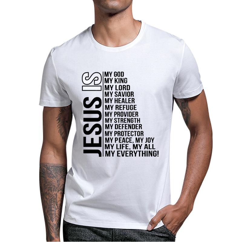 Men's T-Shirts Jesus Is My God King Everything Harajuku T Shirt Christian Religious Streetwear Short Sleeve Casual T-shirt Male Tees Tops, Rk28004
Men's T-Shirts Jesus Is My God King Everything Harajuku T Shirt Christian Religious Streetwear Short Sleeve Casual T-shirt Male Tees Tops, Rk28004