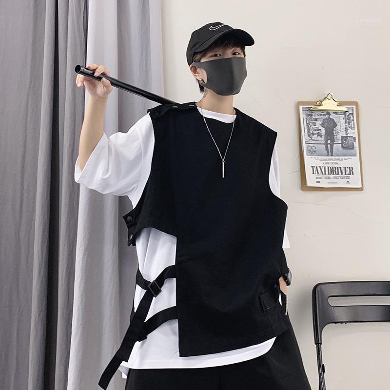 Men' Jackets 2022 Summer Men Irregular Side Ribbons Drawstring Vest Vintage Punk Hip Hop Sleeveless Jacket Man Korean Style Waistcoat, As pic
Men' Jackets 2022 Summer Men Irregular Side Ribbons Drawstring Vest Vintage Punk Hip Hop Sleeveless Jacket Man Korean Style Waistcoat, As pic