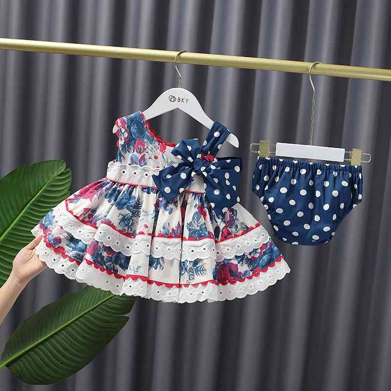 2Pcs Floral Spanish Baby Girls Dress Infant Lolita Princess Ball Gown Children 1st Birthday Party Dresses Kids Turkey Vestidos 210615, Blue
2Pcs Floral Spanish Baby Girls Dress Infant Lolita Princess Ball Gown Children 1st Birthday Party Dresses Kids Turkey Vestidos 210615, Blue