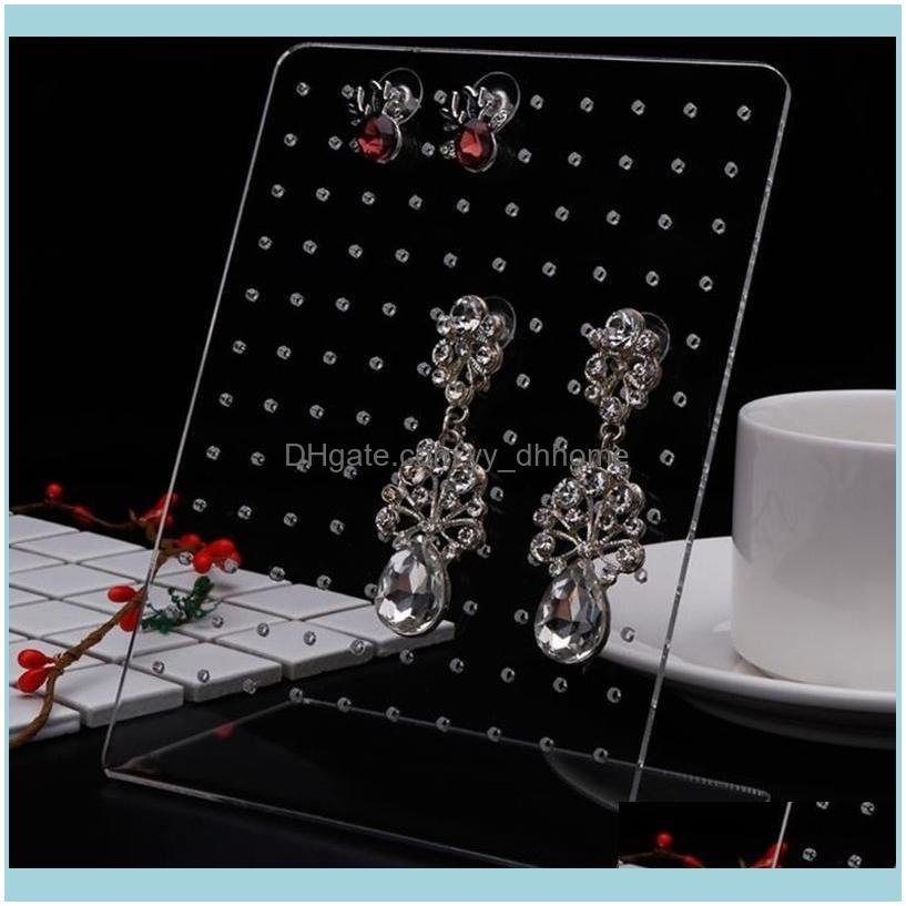 Jewelry Packaging & Jewelryjewelry Shelf Display Rack Stand L Shape For Ear Stud Earrings 120 Slots Holder Bracket Storage Pouches, Bags Dro