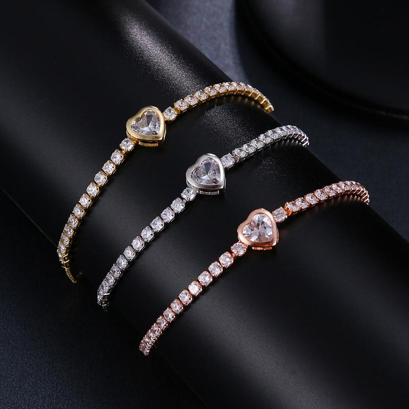 Charm Bracelets Dainty Female White Crystal Stone Bracelet Rose Gold Silver Color Wedding Cute Love Heart Chain For Women
Charm Bracelets Dainty Female White Crystal Stone Bracelet Rose Gold Silver Color Wedding Cute Love Heart Chain For Women
