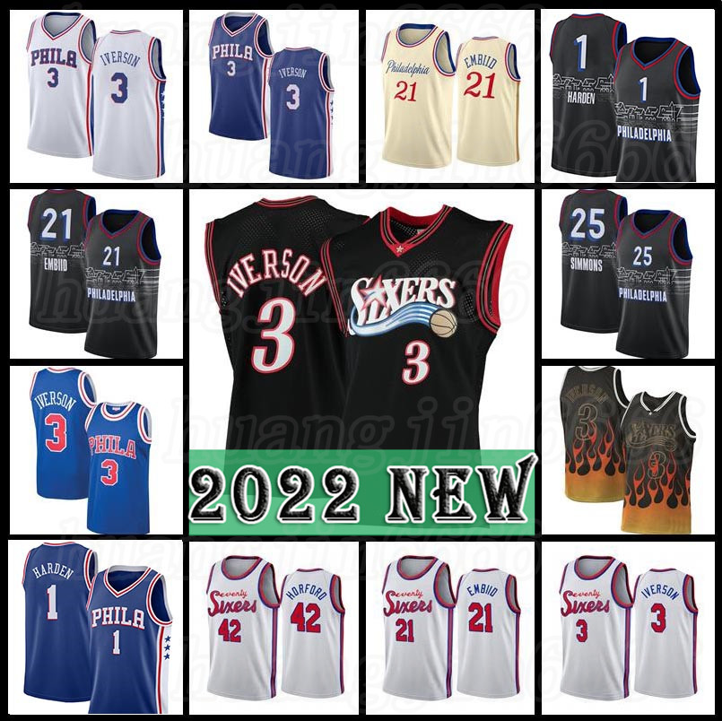 Allen 3 Iverson 1 James Harden Joel 21 Embiid Philadelphia''76ers''21-22 Basketball Jerseys Julius 6 Erving Ben 25 Simmons Jerseys City Black White Red 01, Men jersey
Allen 3 Iverson 1 James Harden Joel 21 Embiid Philadelphia''76ers''21-22 Basketball Jerseys Julius 6 Erving Ben 25 Simmons Jerseys City Black White Red 01, Men jersey