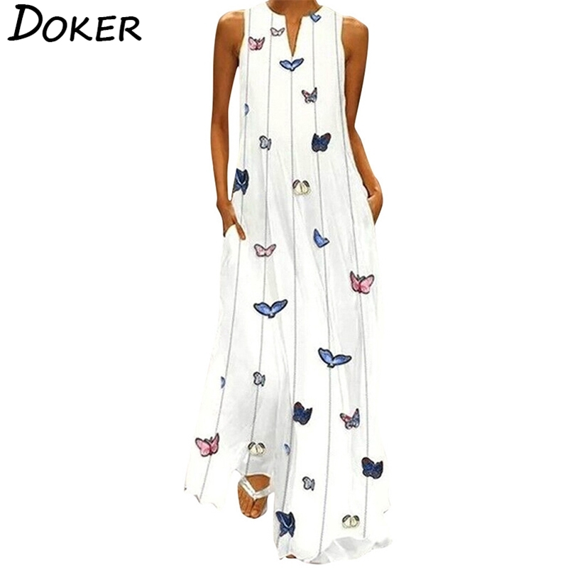 Summer Plus Size Bohemian Print Maxi Dres Daily Casual Sleeveless Striped Butterfly Loose Beach With Pocket 210701, Yellow
Summer Plus Size Bohemian Print Maxi Dres Daily Casual Sleeveless Striped Butterfly Loose Beach With Pocket 210701, Yellow