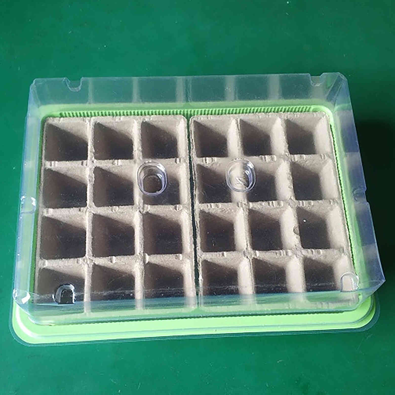 Garden nursery pots 24 cells ga rdening mini respitable lids plastic germination box plastic germination garden nursery accessories