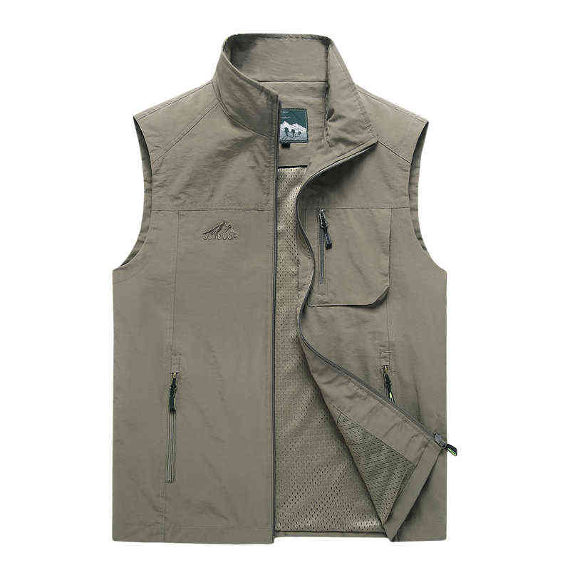 Men's Vests Autumn Mens Sleeveless Vest Spring Summer Casual Travels Vest Outdoors Thin Big Size Vest Waistcoat Men Clothes 211111