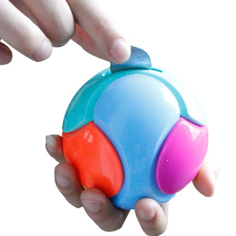 Piggy Bank Plastic Assembly Jigsaw Puzzle Colorful Round Ball Design 3D Puzzle Intellectual Education Toys for Children